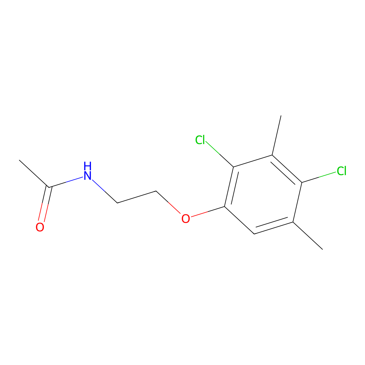 N-[2-(2,4-dichloro-3,5-dimethylphenoxy)ethyl]acetamide molecular structure, CAS 1188263-04-8