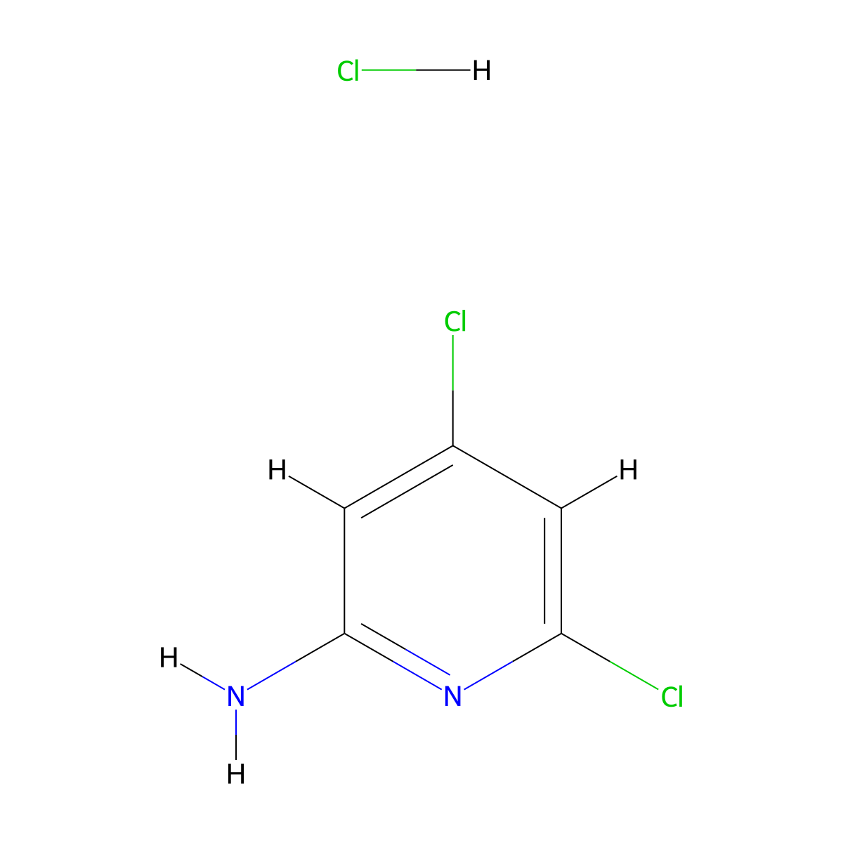 4,6-Dichloropyridin-2-amine hydrochloride molecular structure, CAS 1188263-42-4