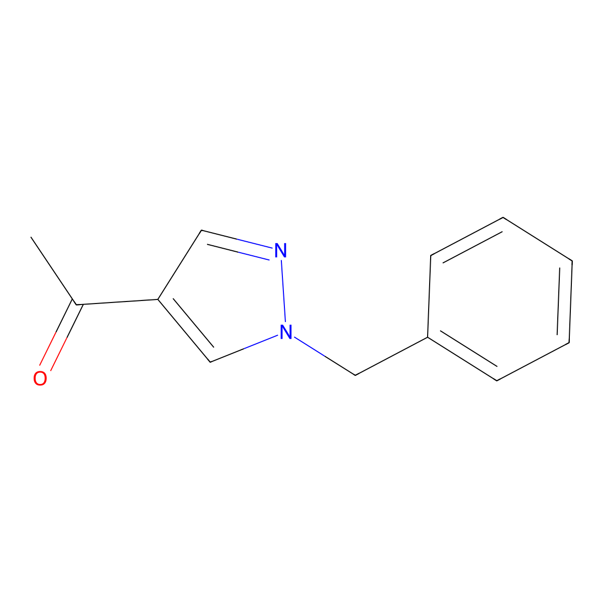 1-(1-benzyl-1H-pyrazol-4-yl)ethan-1-one molecular structure, CAS 1188263-60-6