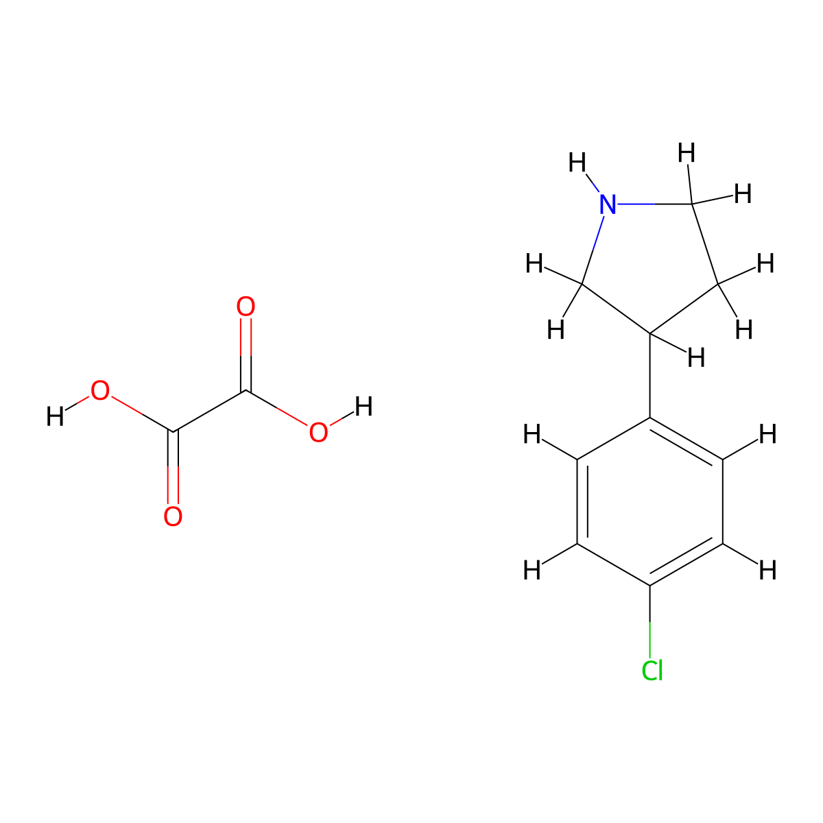 3-(4-Chlorophenyl)pyrrolidine oxalate molecular structure, CAS 1188263-78-6