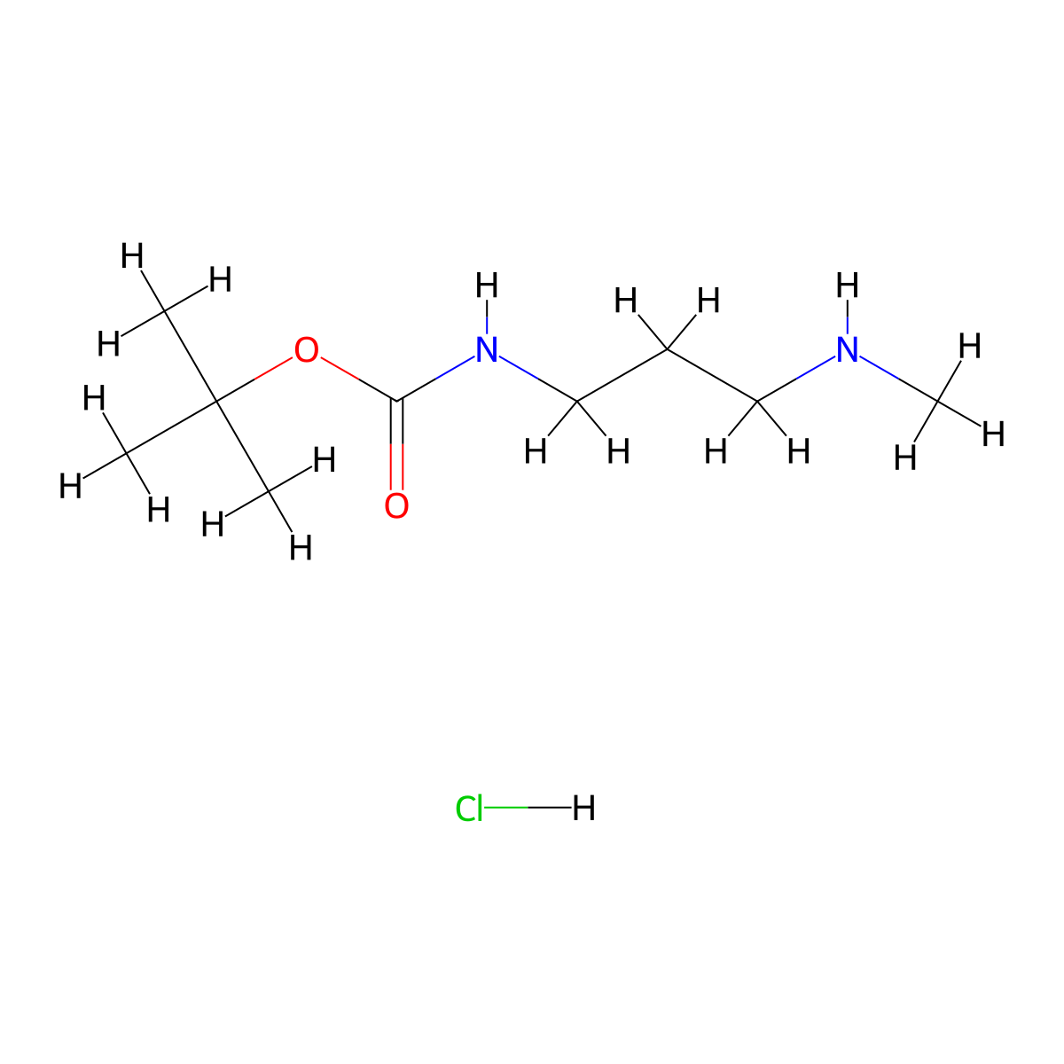 1-(Boc-amino)-3-(methylamino)propane Hydrochloride molecular structure, CAS 1188264-02-9
