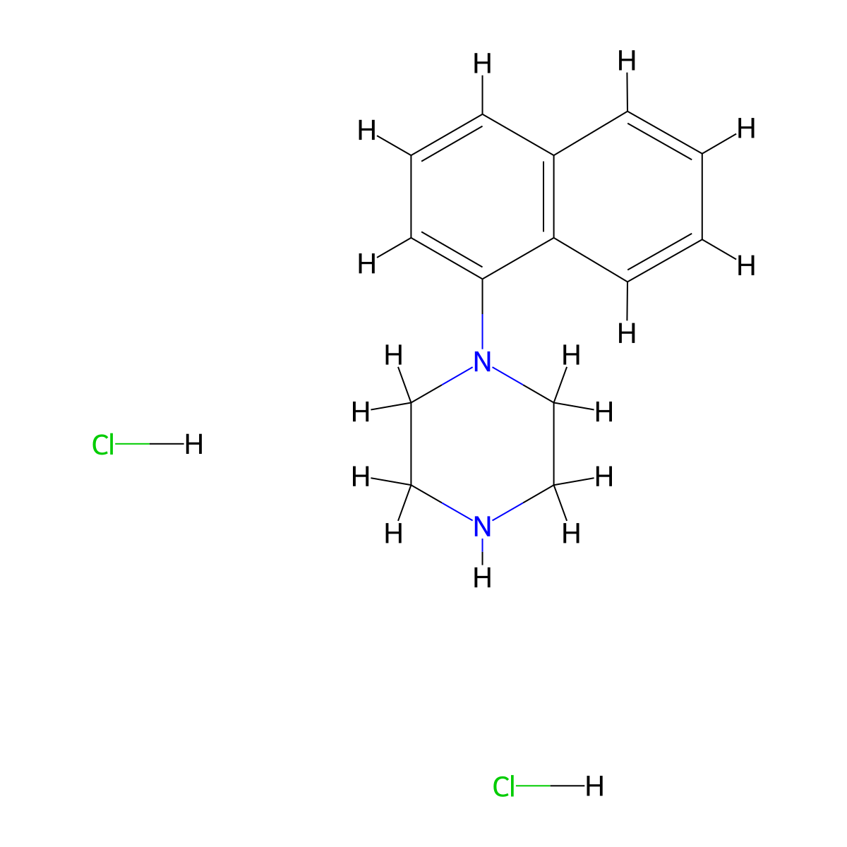 1-(Naphth-1-yl)piperazine dihydrochloride molecular structure, CAS 1188264-04-1