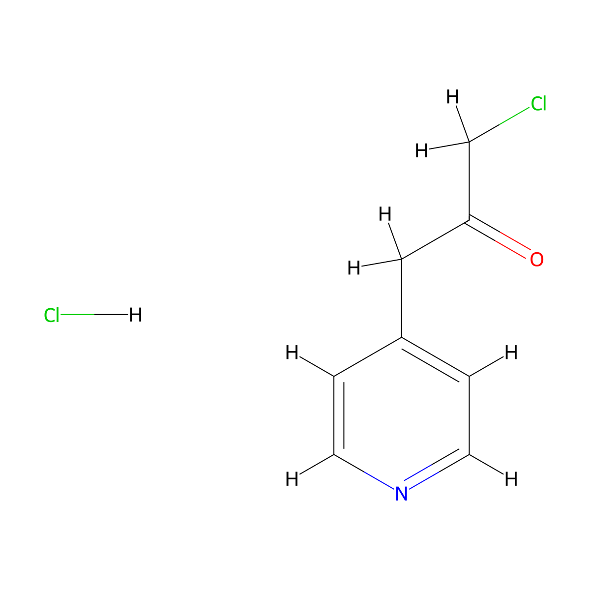 1-Chloro-3-(pyridin-4-yl)propan-2-one hydrochloride molecular structure, CAS 1188264-08-5