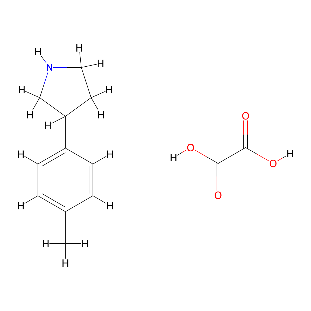 3-(4-Methylphenyl)pyrrolidine oxalate molecular structure, CAS 1188264-10-9
