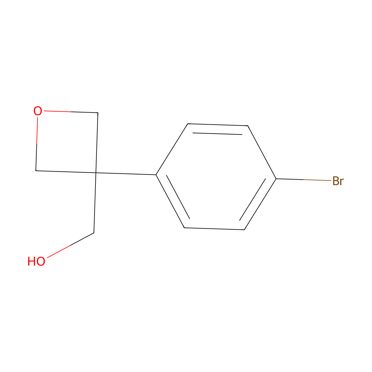 (3-(4-Bromophenyl)oxetan-3-yl)methanol molecular structure, CAS 1188264-15-4