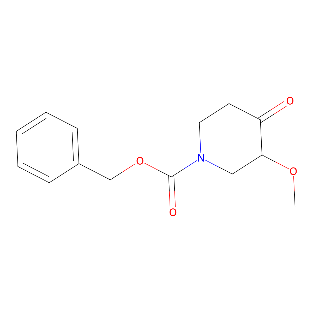 Benzyl 3-methoxy-4-oxopiperidine-1-carboxylate molecular structure, CAS 1188264-37-0