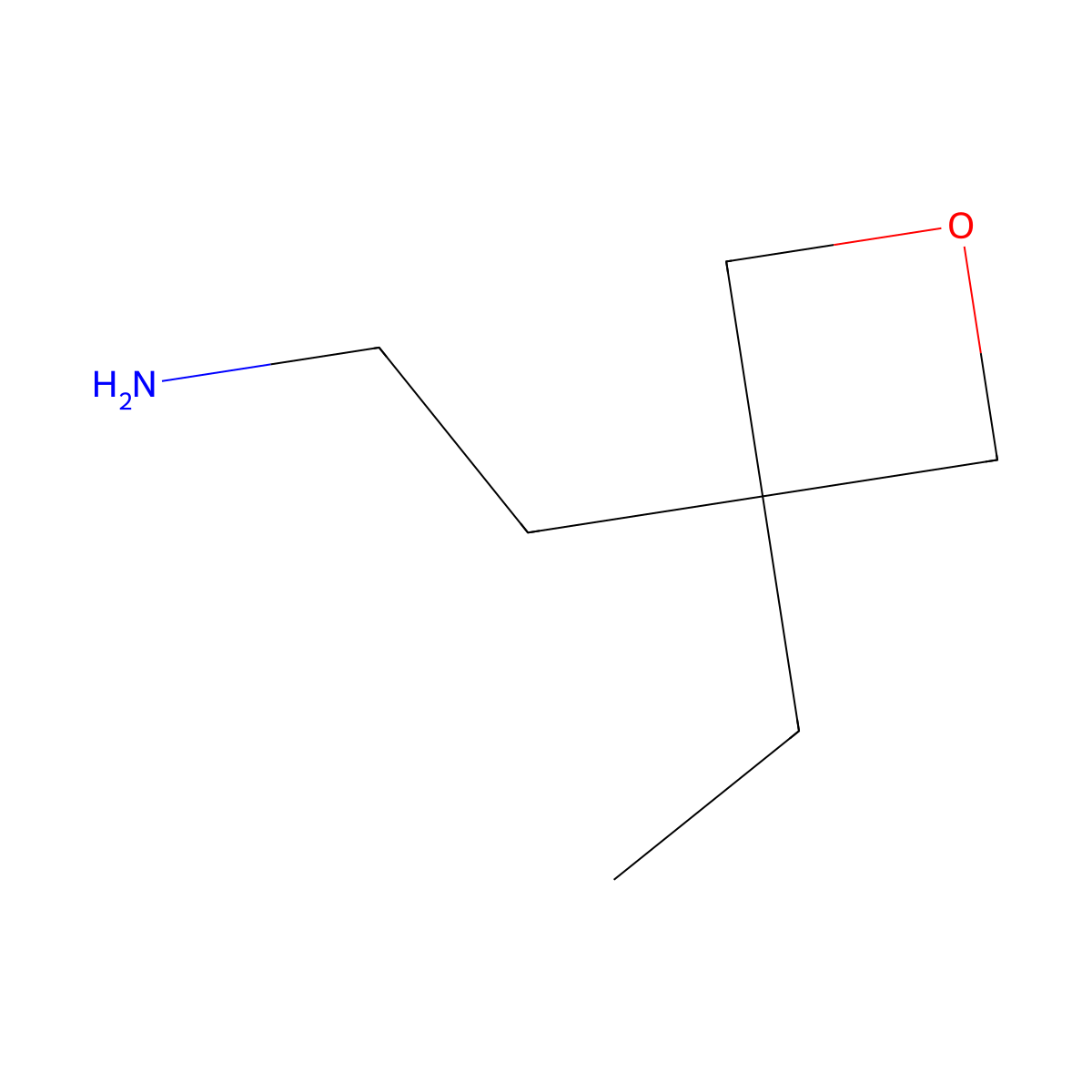 2-(3-Ethyloxetan-3-yl)ethan-1-amine molecular structure, CAS 1188264-42-7