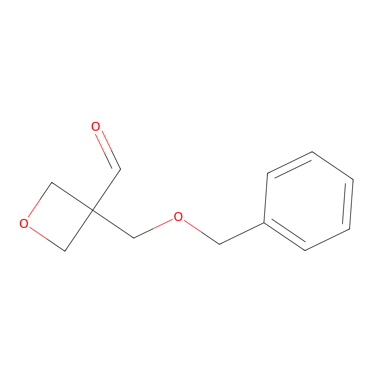 3-[(Phenylmethoxy)methyl]-3-oxetanecarboxaldehyde molecular structure, CAS 1188264-44-9
