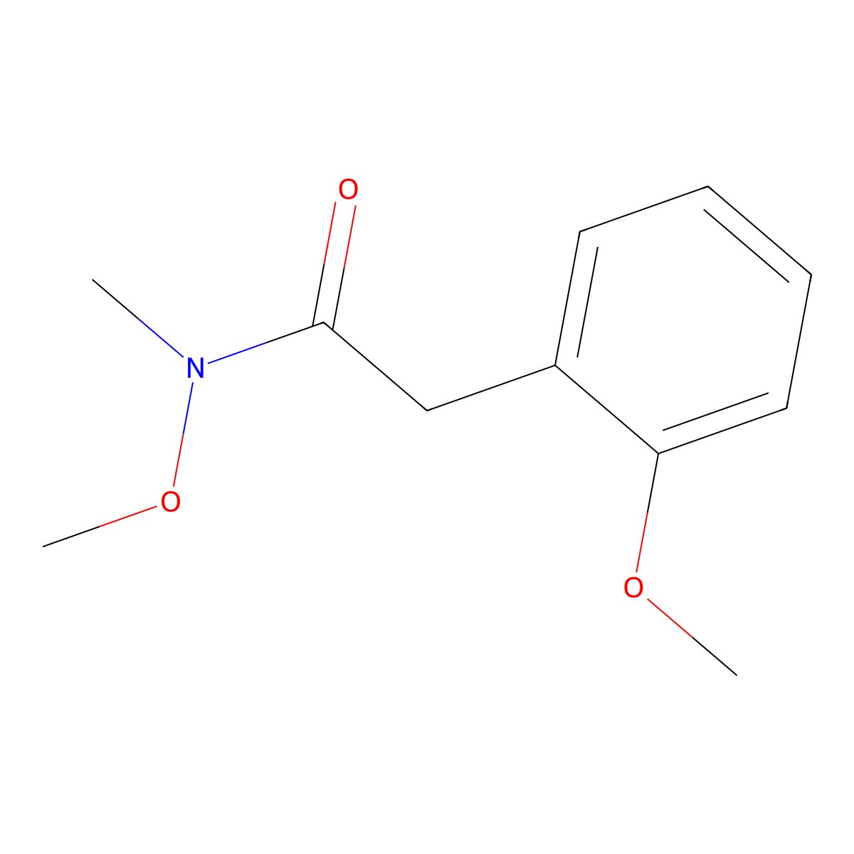 N-Methoxy-2-(2-methoxyphenyl)-N-methylacetamide molecular structure, CAS 1188264-46-1