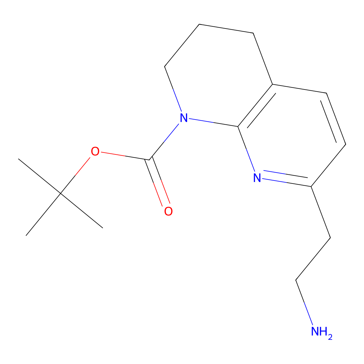 8-N-Boc-5,6,7,8-tetrahydro-1,8-naphthyridin-2-ethylamine molecular structure, CAS 1188264-52-9
