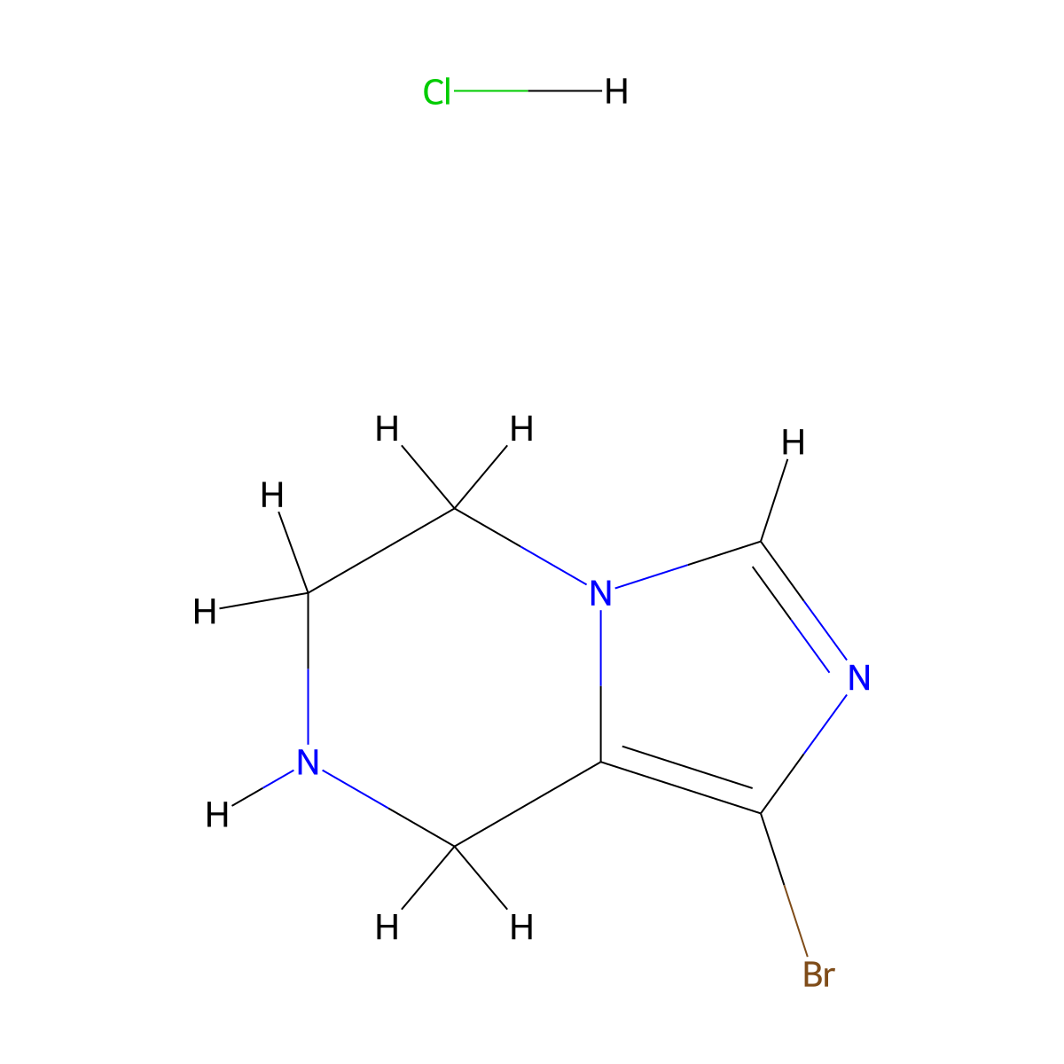 1-Bromo-5,6,7,8-tetrahydroimidazo[1,5-a]pyrazine hydrochloride molecular structure, CAS 1188264-68-7