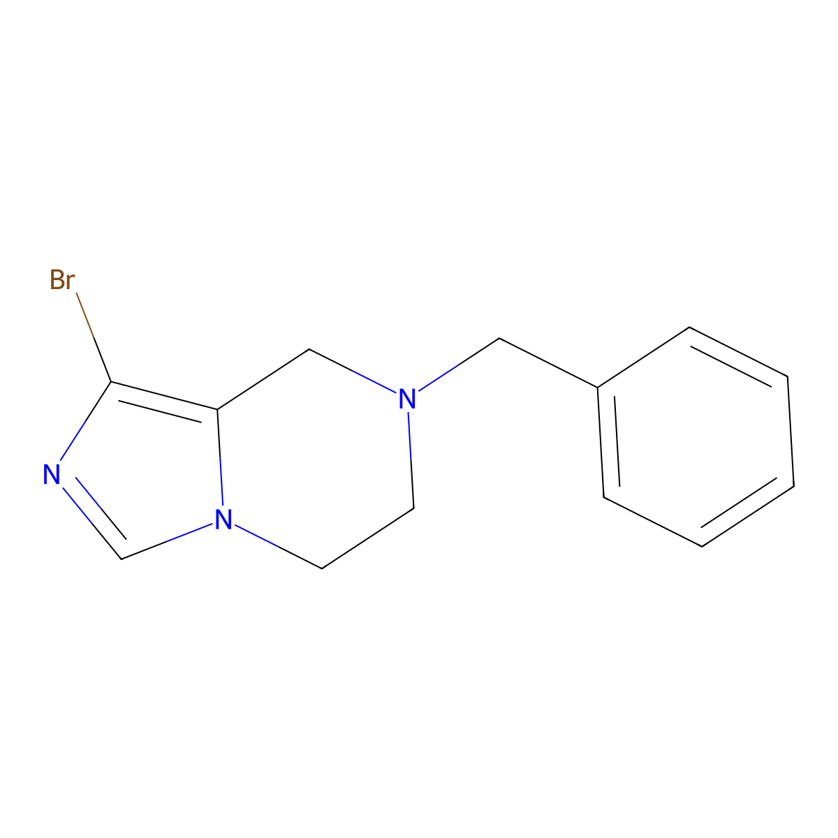 7-Benzyl-1-bromo-5,6,7,8-tetrahydroimidazo[1,5-a]pyrazine molecular structure, CAS 1188264-70-1