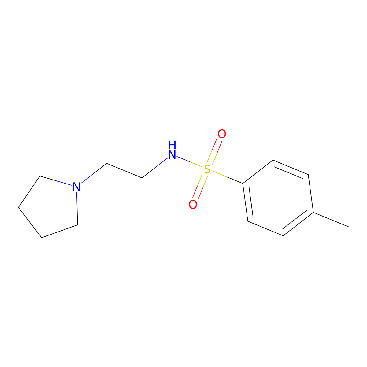 4-Methyl-N-(2-(pyrrolidin-1-yl)ethyl)benzenesulfonamide molecular structure, CAS 1188264-95-0