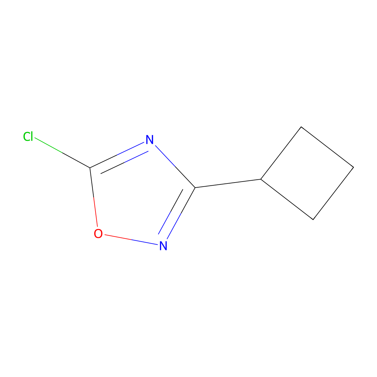 5-Chloro-3-cyclobutyl-1,2,4-oxadiazole molecular structure, CAS 1188264-96-1
