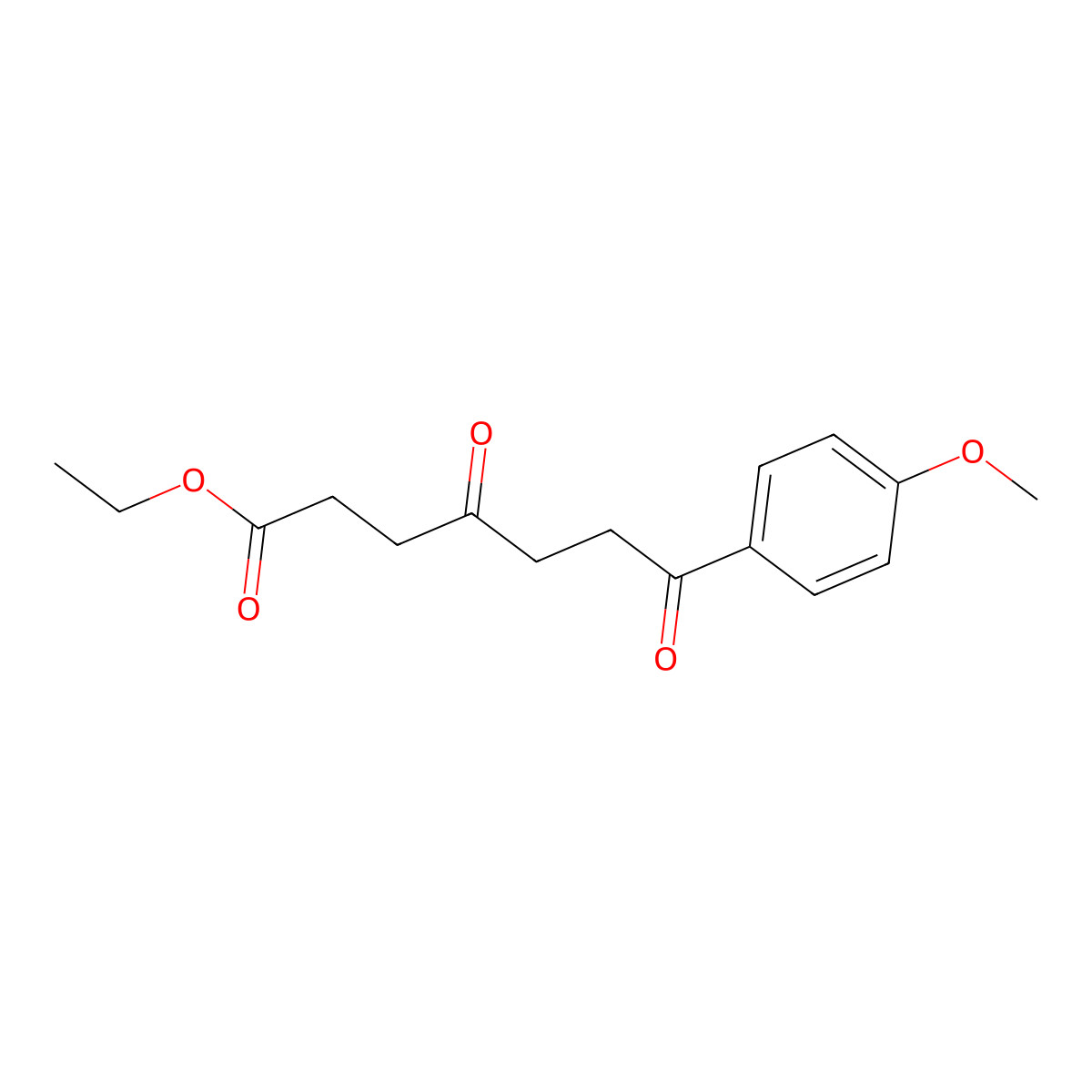 Ethyl 7-(4-methoxyphenyl)-4,7-dioxoheptanoate molecular structure, CAS 1188265-06-6