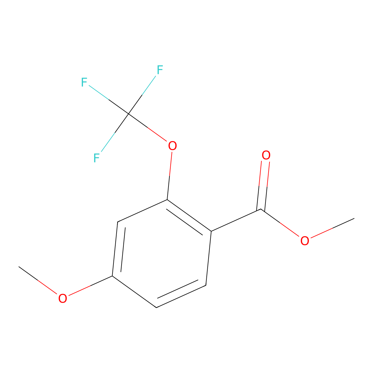 Methyl 4-methoxy-2-(trifluoromethoxy)benzoate molecular structure, CAS 1188265-18-0