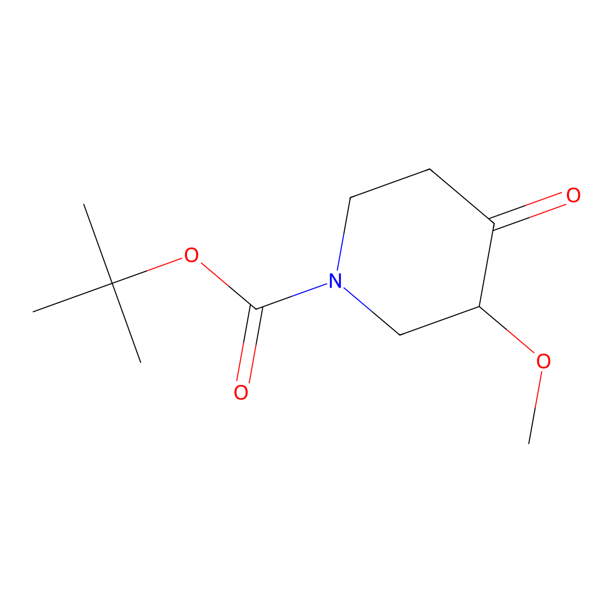 tert-Butyl 3-methoxy-4-oxopiperidine-1-carboxylate molecular structure, CAS 1188265-31-7