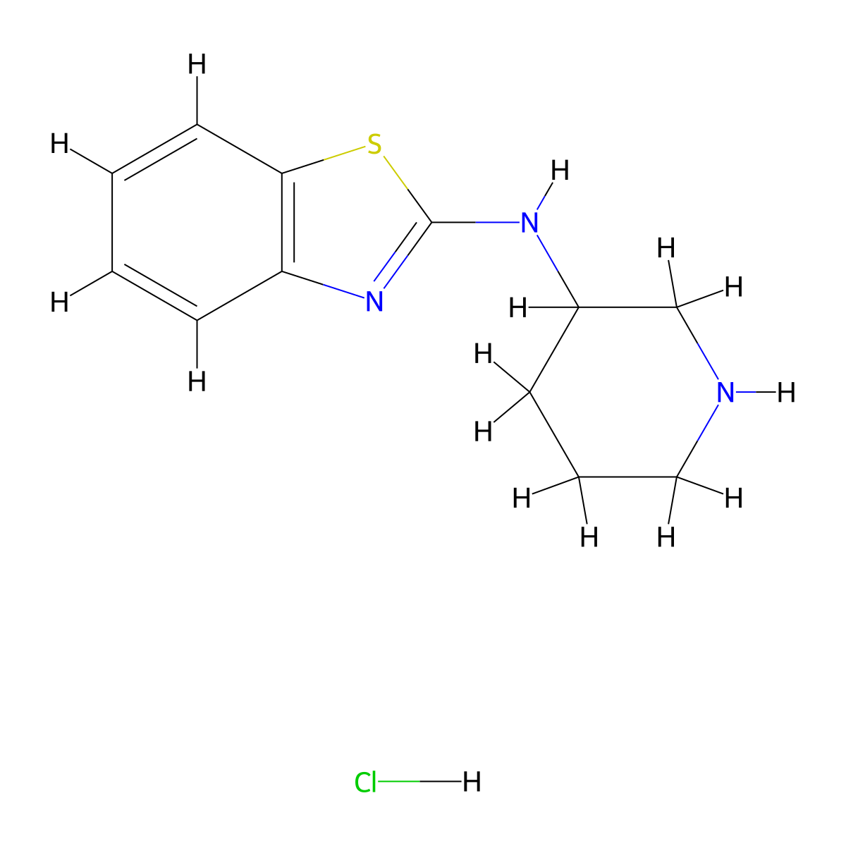 N-(Piperidin-3-yl)benzo[d]thiazol-2-amine hydrochloride molecular structure, CAS 1188265-39-5