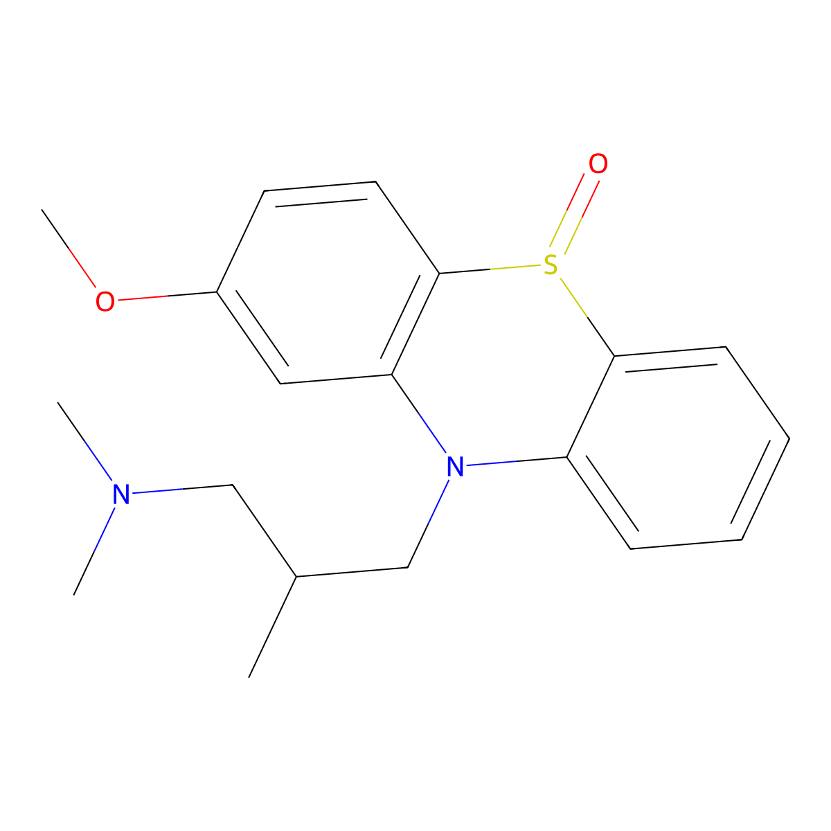 Methotrimeprazine sulfoxide molecular structure, CAS 1188265-45-3
