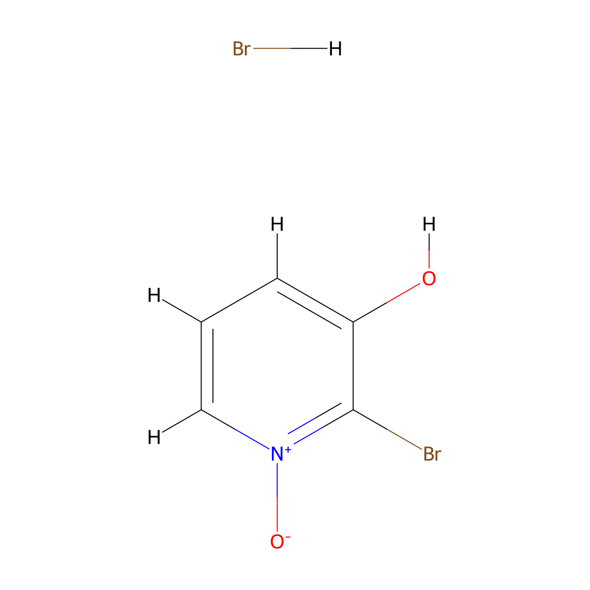 2-Bromo-3-hydroxypyridine 1-oxide hydrobromide molecular structure, CAS 1188265-57-7