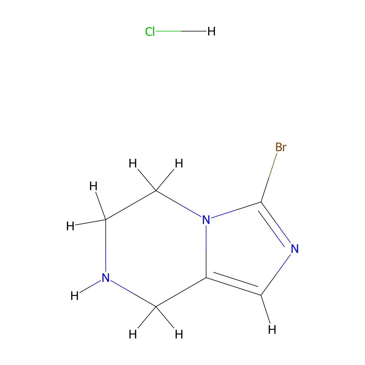 3-Bromo-5,6,7,8-tetrahydroimidazo(1,5-a)pyrazine hydrochloride molecular structure, CAS 1188265-60-2