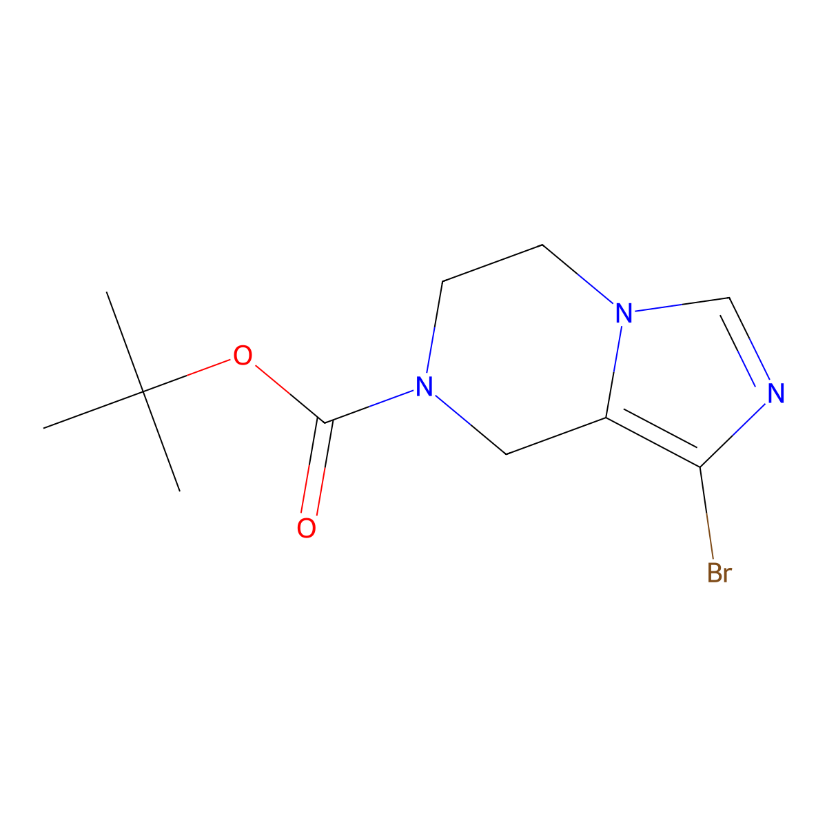 tert-butyl 1-bromo-5,6-dihydroimidazo[1,5-a]pyrazine-7(8H)-carboxylate molecular structure, CAS 1188265-64-6