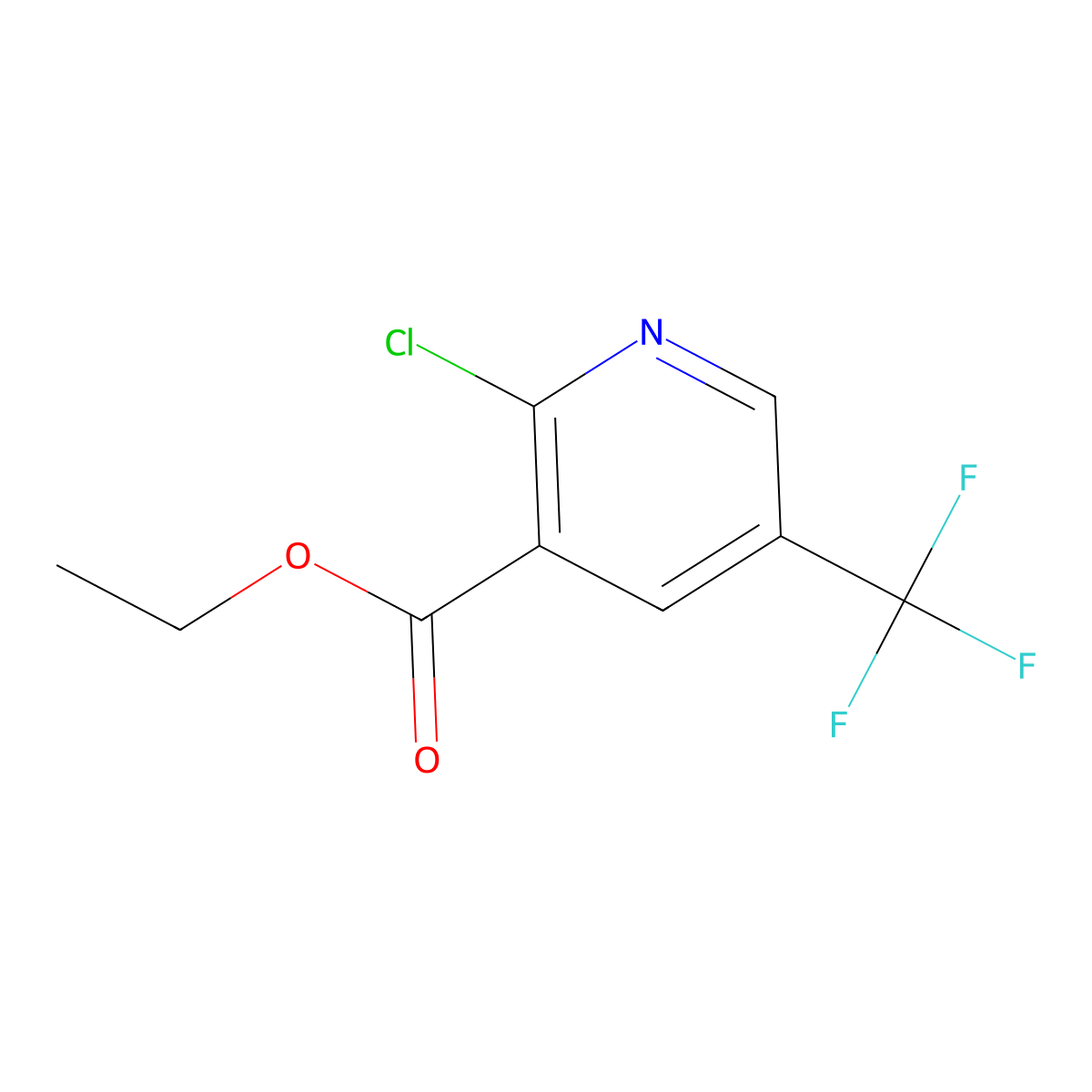Ethyl 2-chloro-5-(trifluoromethyl)nicotinate molecular structure, CAS 1188265-81-7