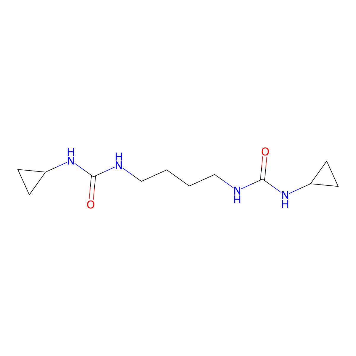 N',N'''-butane-1,4-diylbis(N-cyclopropylurea) molecular structure, CAS 1188266-15-0