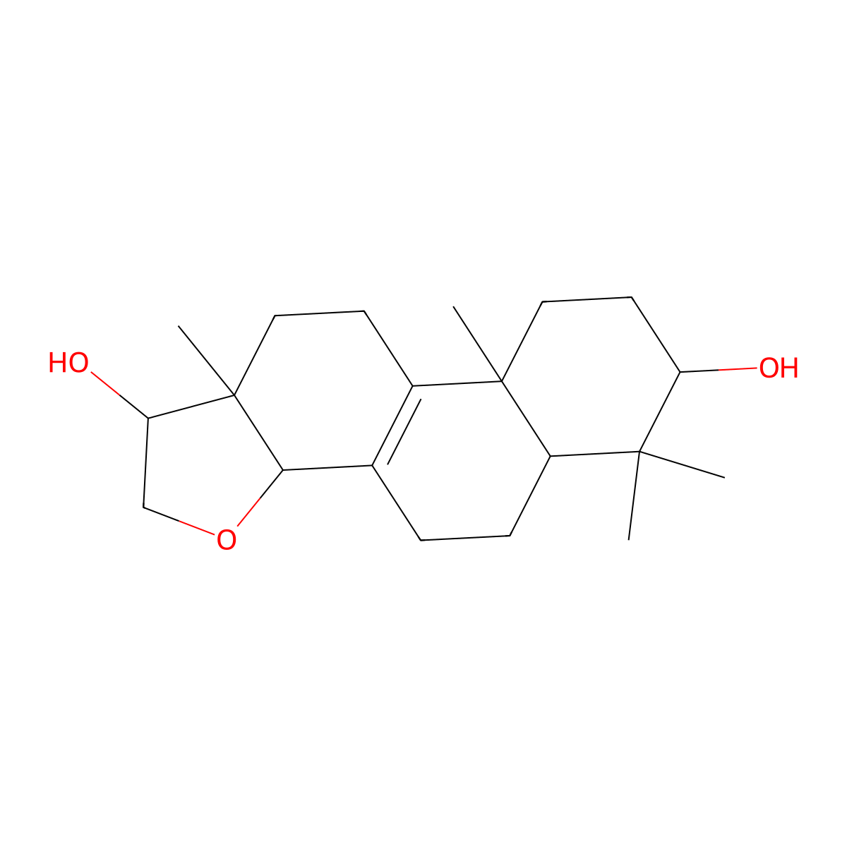 ent-14,16-Epoxy-8-pimarene-3,15-diol molecular structure, CAS 1188281-98-2