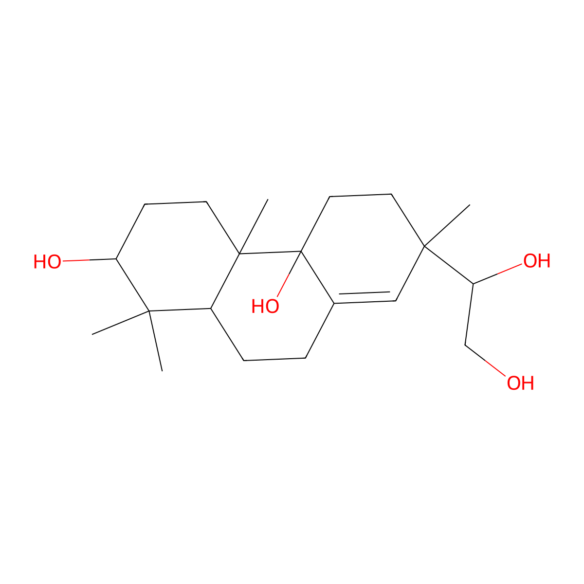 (2S,4aS,4bR,7R,8aR)-2-[(1R)-1,2-Dihydroxyethyl]-3,4,4b,5,6,7,8,8a,9,10-decahydro-2,4b,8,8-tetramethyl-4a,7(2H)-phenanthrenediol molecular structure, CAS 1188282-00-9