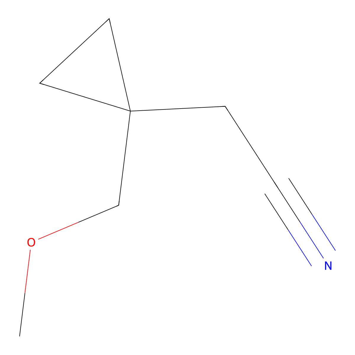 2-(1-(Methoxymethyl)cyclopropyl)acetonitrile molecular structure, CAS 1188283-95-5