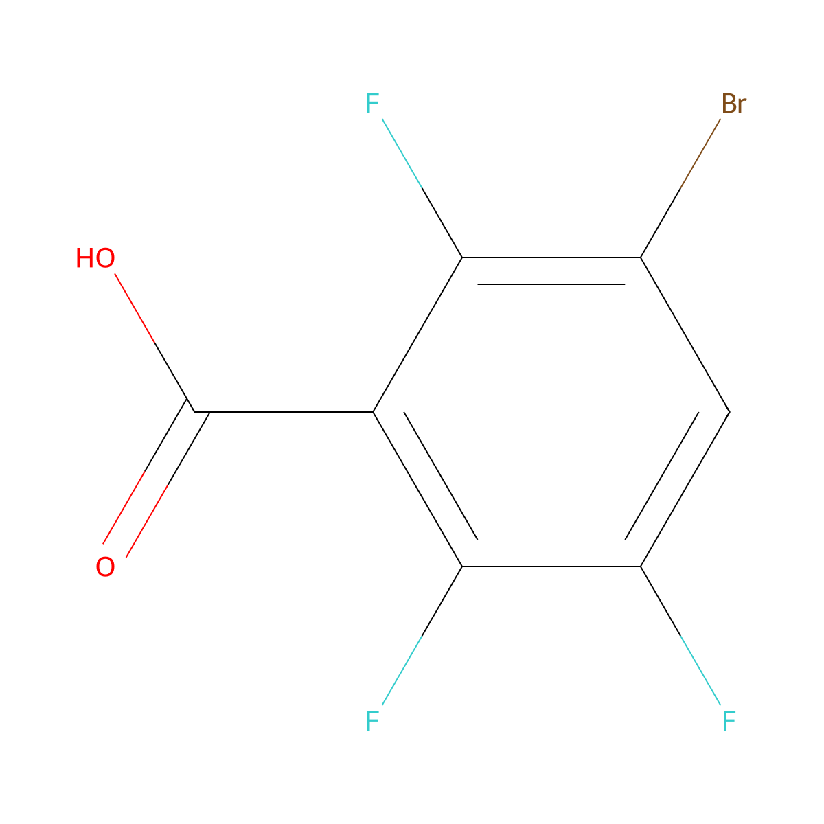 3-Bromo-2,5,6-trifluorobenzoic acid molecular structure, CAS 118829-12-2