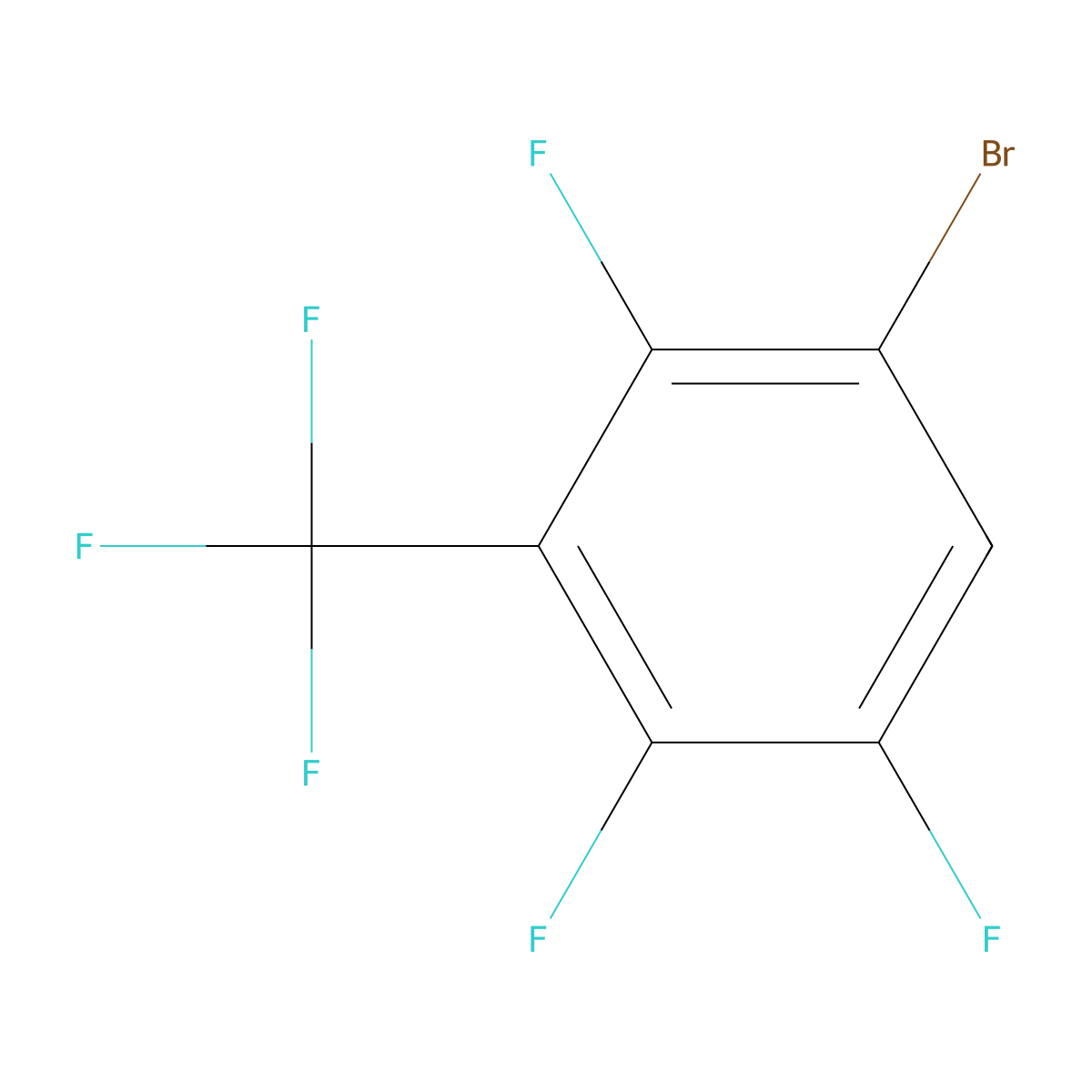 1-Bromo-2,4,5-trifluoro-3-(trifluoromethyl)benzene molecular structure, CAS 118829-13-3