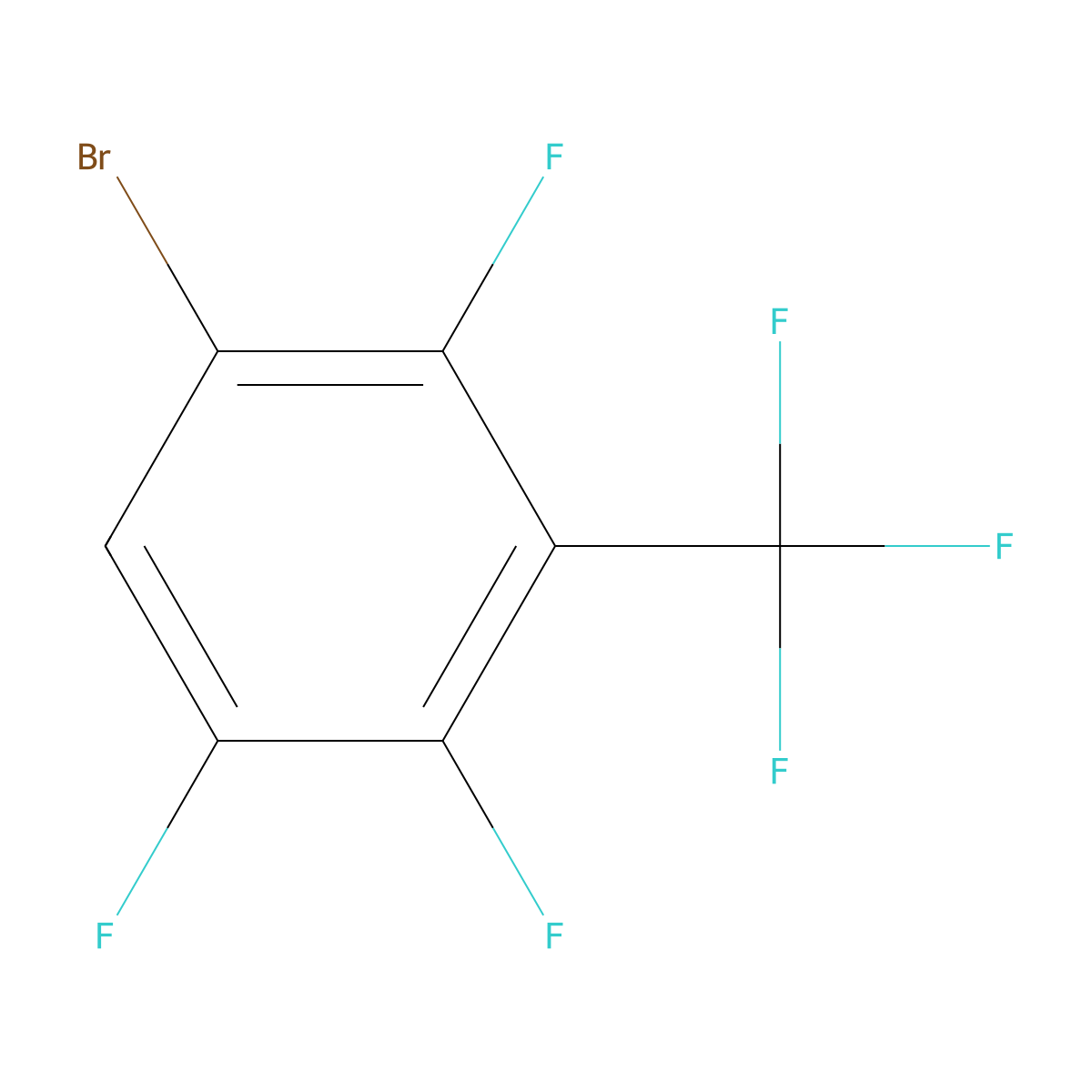 1-Bromo-2,4,5-trifluoro-3-(trifluoromethyl)benzene molecular structure, CAS 118829-13-3