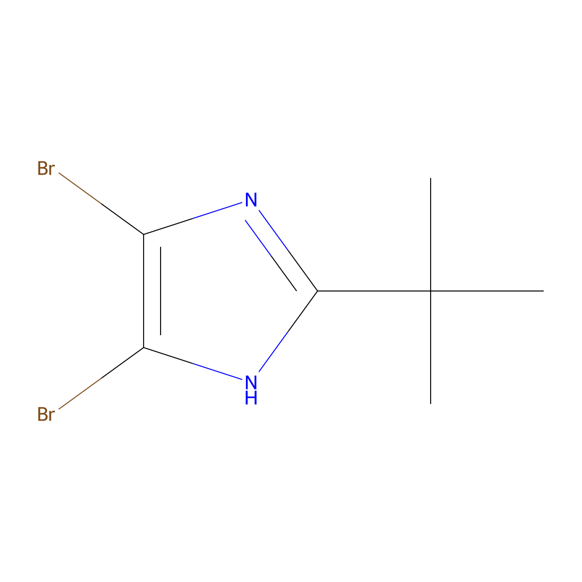 4,5-dibromo-2-tert-butyl-1H-imidazole molecular structure, CAS 1188301-72-5