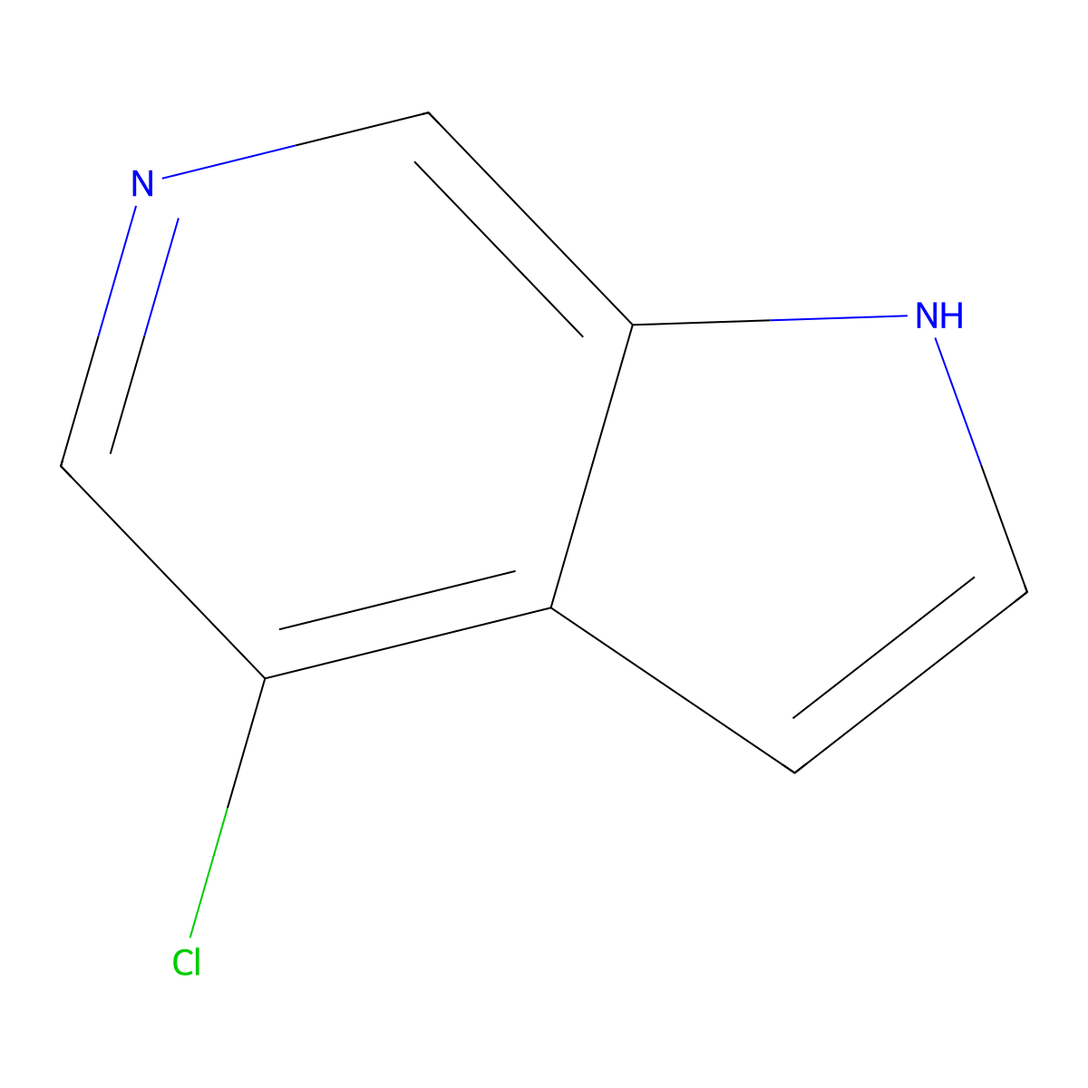 4-chloro-1H-pyrrolo[2,3-c]pyridine molecular structure, CAS 1188313-15-6