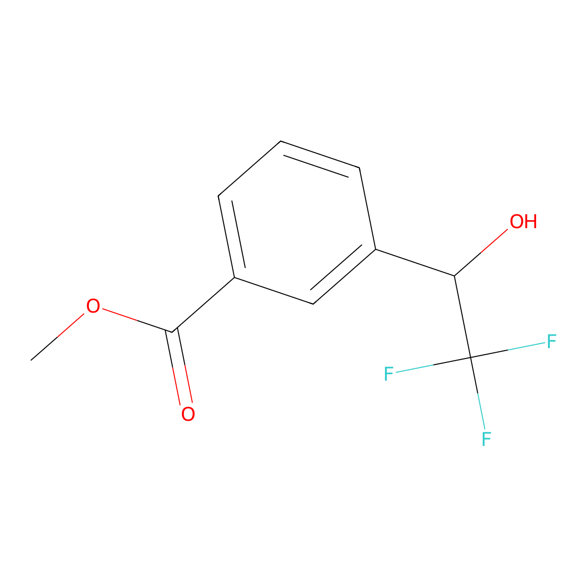 Methyl 3-(2,2,2-trifluoro-1-hydroxyethyl)benzoate molecular structure, CAS 1188323-28-5