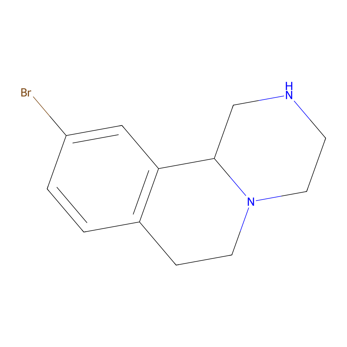 10-Bromo-2,3,4,6,7,11b-hexahydro-1H-pyrazino[2,1-a]isoquinoline molecular structure, CAS 1188331-38-5