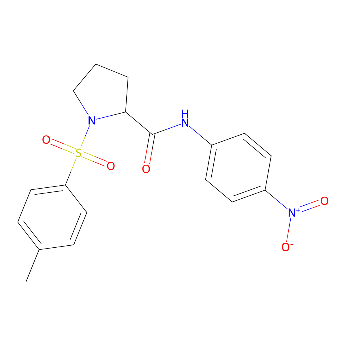 1-(4-methylphenyl)sulfonyl-N-(4-nitrophenyl)pyrrolidine-2-carboxamide molecular structure, CAS 1188362-76-6