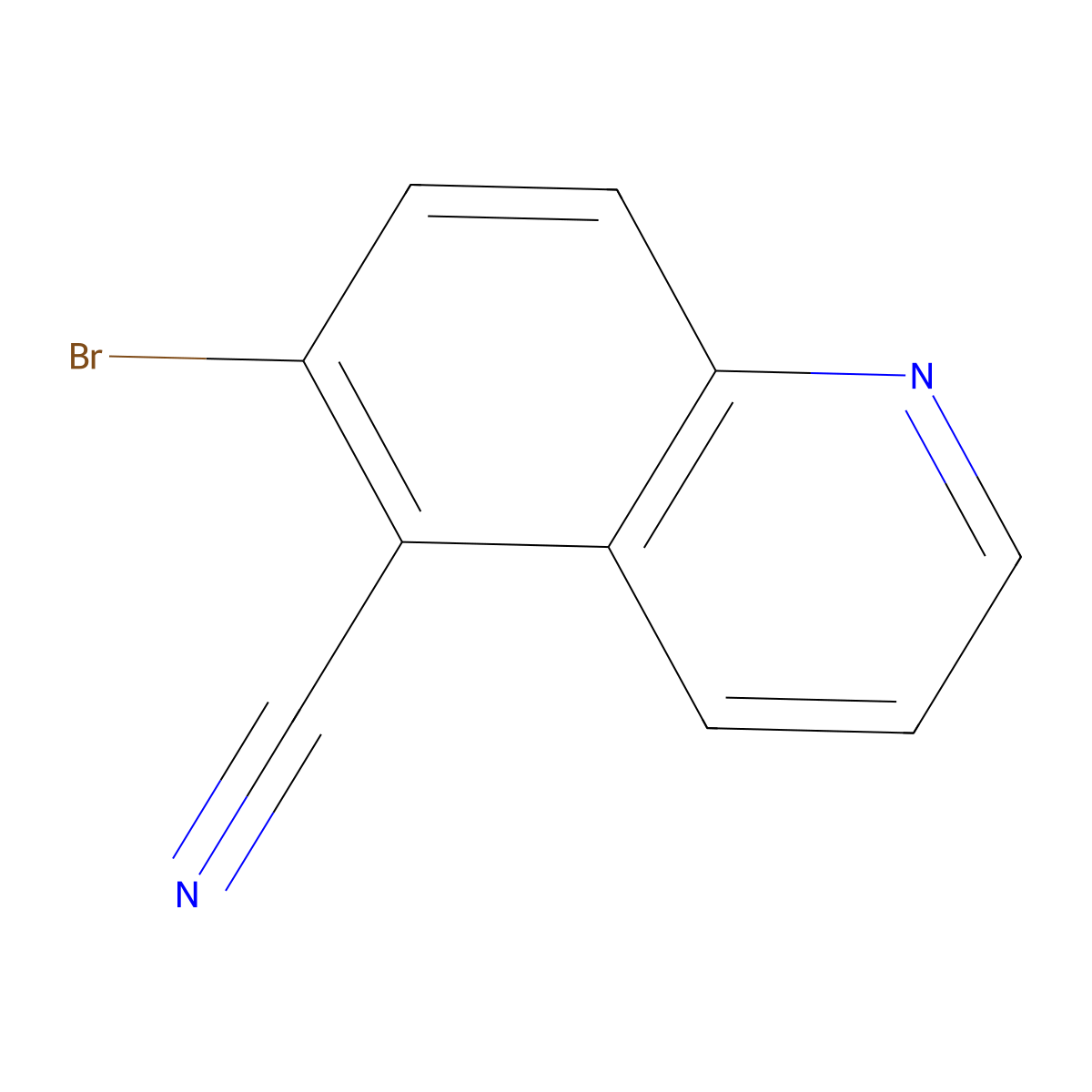 6-Bromoquinoline-5-carbonitrile molecular structure, CAS 1188365-70-9