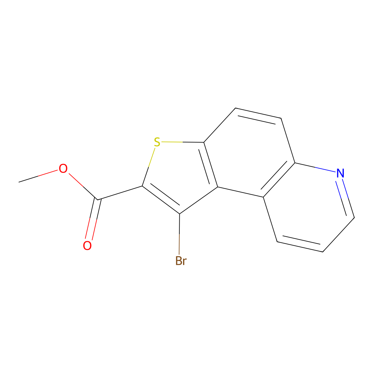 Methyl 1-bromothieno[3,2-f]quinoline-2-carboxylate molecular structure, CAS 1188365-72-1