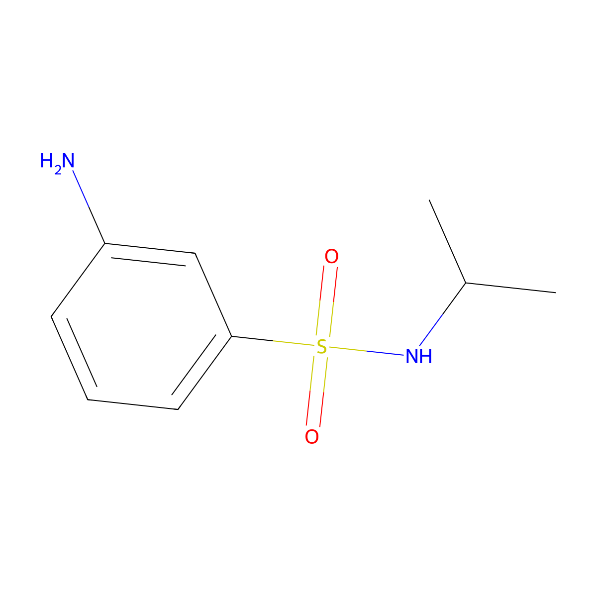 3-Amino-N-isopropylbenzenesulfonamide molecular structure, CAS 118837-66-4