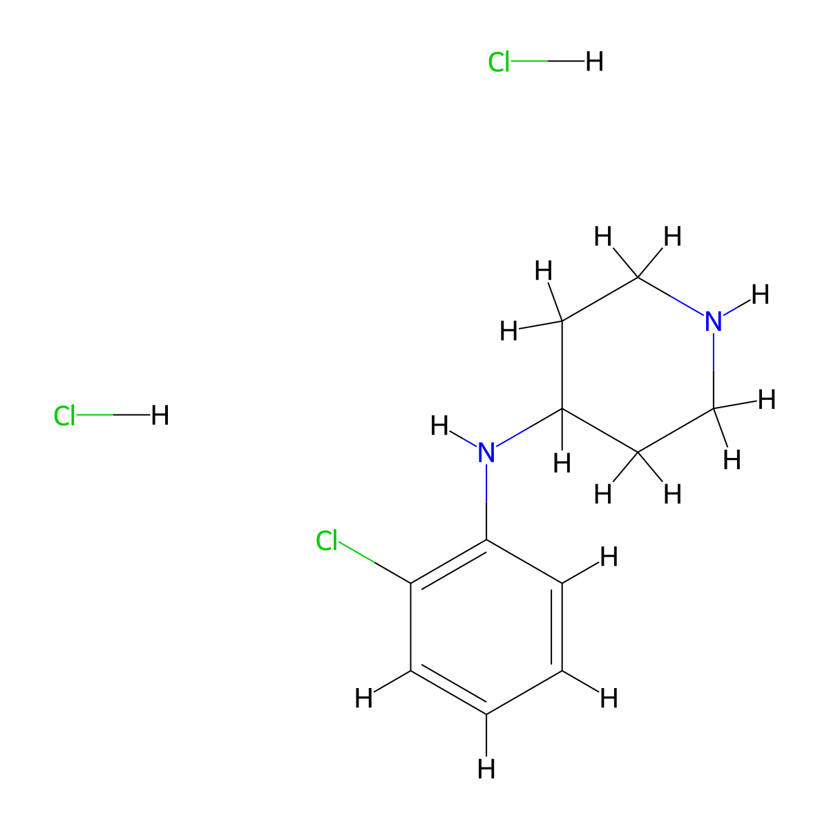 (2-Chloro-phenyl)-piperidin-4-yl-amine dihydrochloride molecular structure, CAS 1188374-15-3