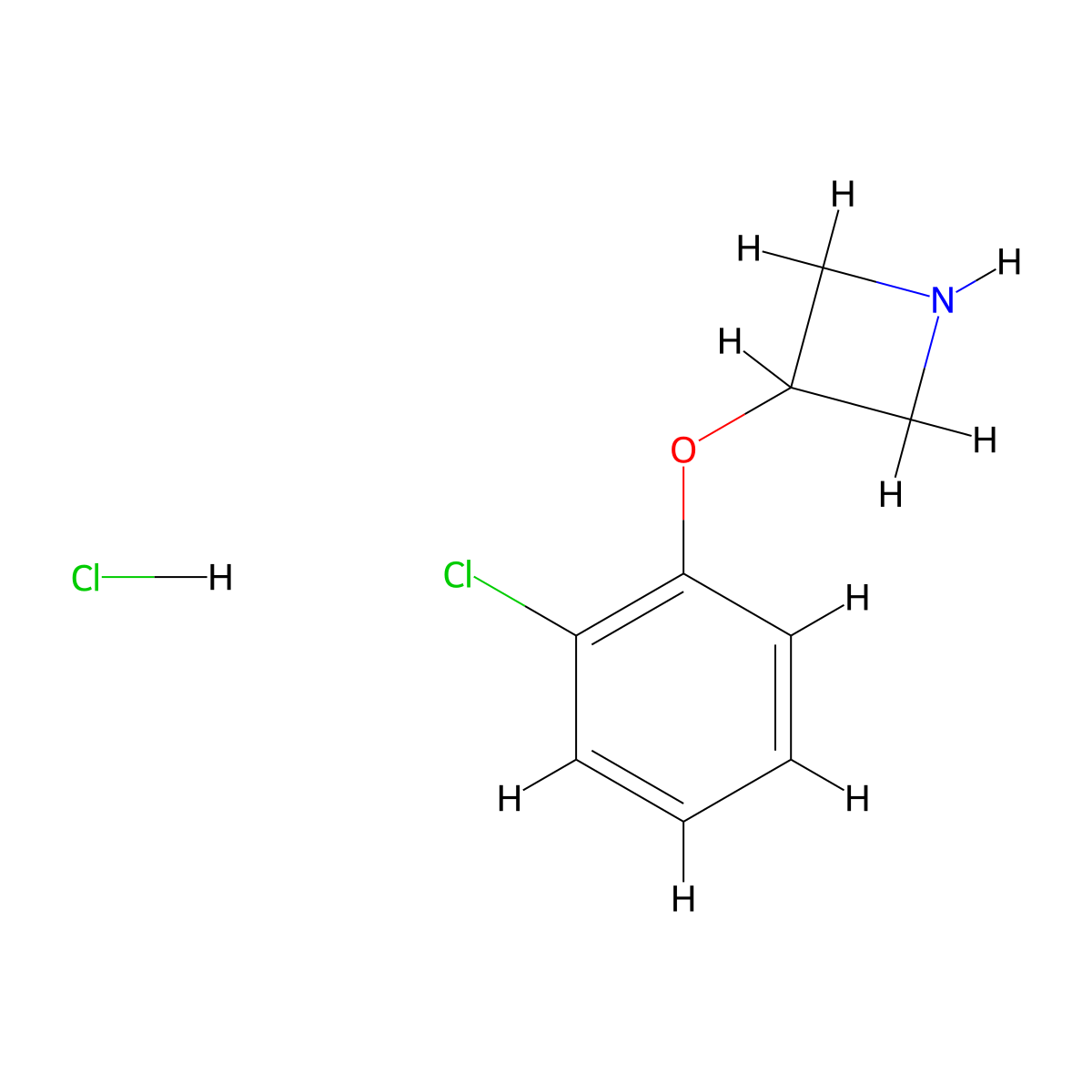 3-(2-Chlorophenoxy)azetidine hydrochloride molecular structure, CAS 1188375-01-0