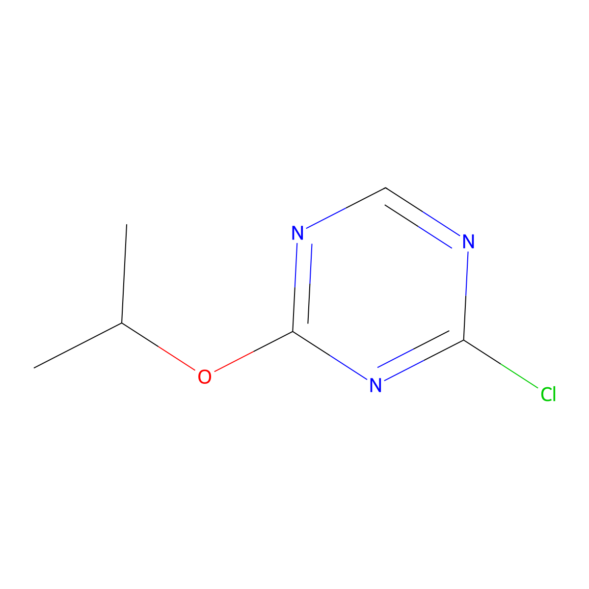 2-Chloro-4-isopropoxy-1,3,5-triazine molecular structure, CAS 118839-98-8