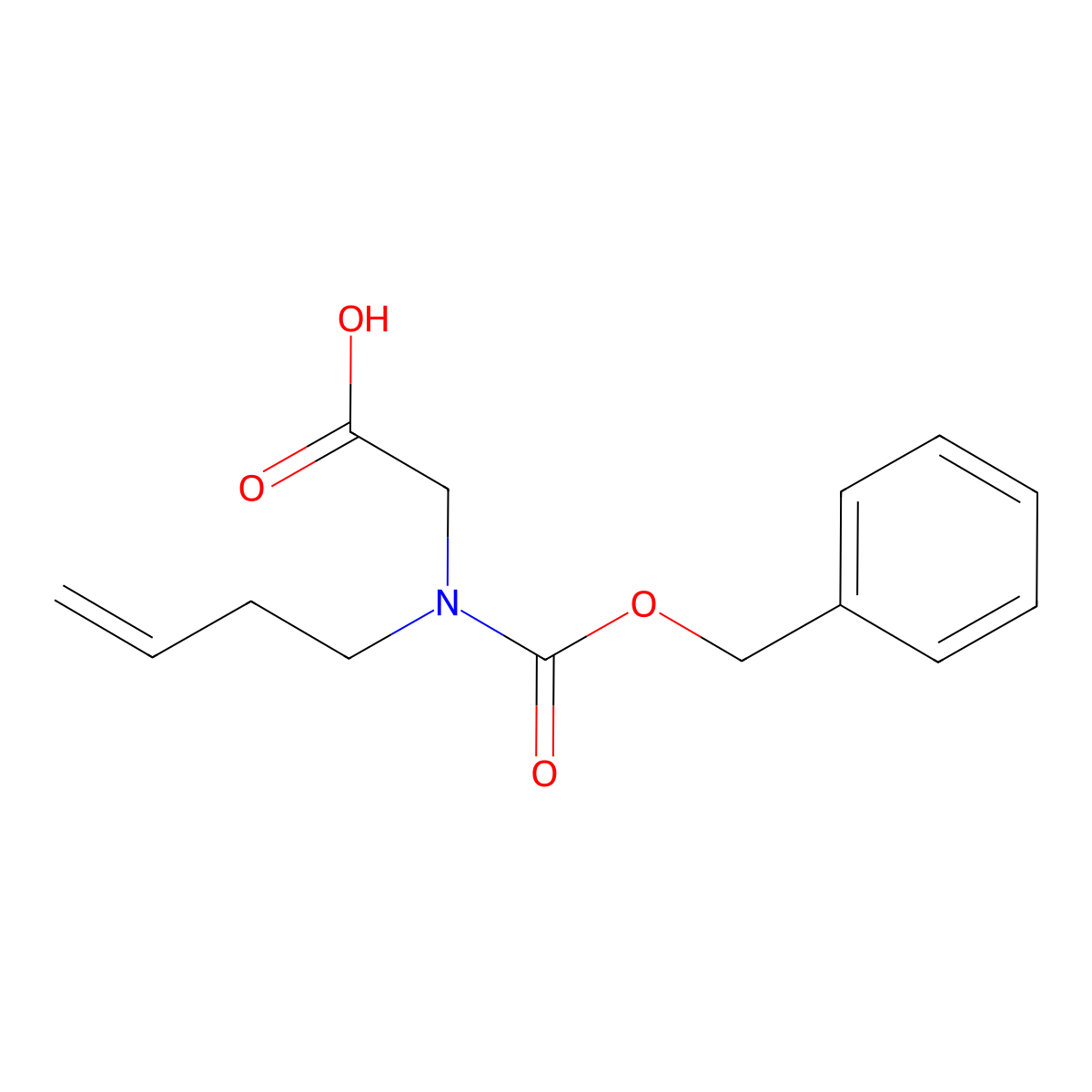 2-{[(Benzyloxy)carbonyl](but-3-en-1-yl)amino}acetic acid molecular structure, CAS 1188391-80-1