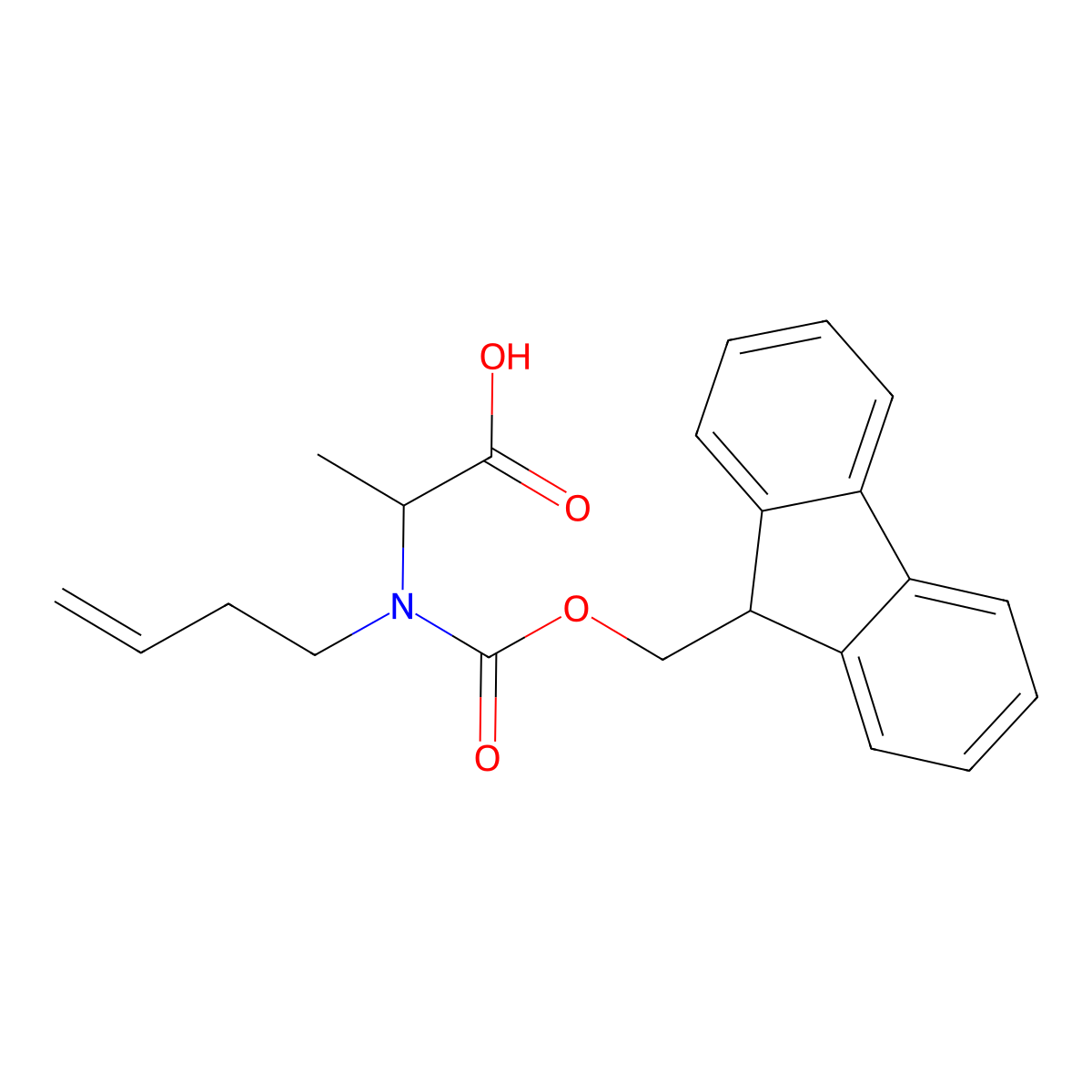 N-Fmoc-N-3-buten-1-yl-L-alanine molecular structure, CAS 1188391-83-4
