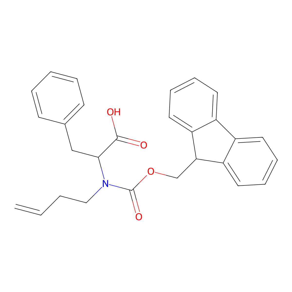 N-Fmoc-N-(3-buten-1-yl)-L-phenylalanine molecular structure, CAS 1188391-93-6