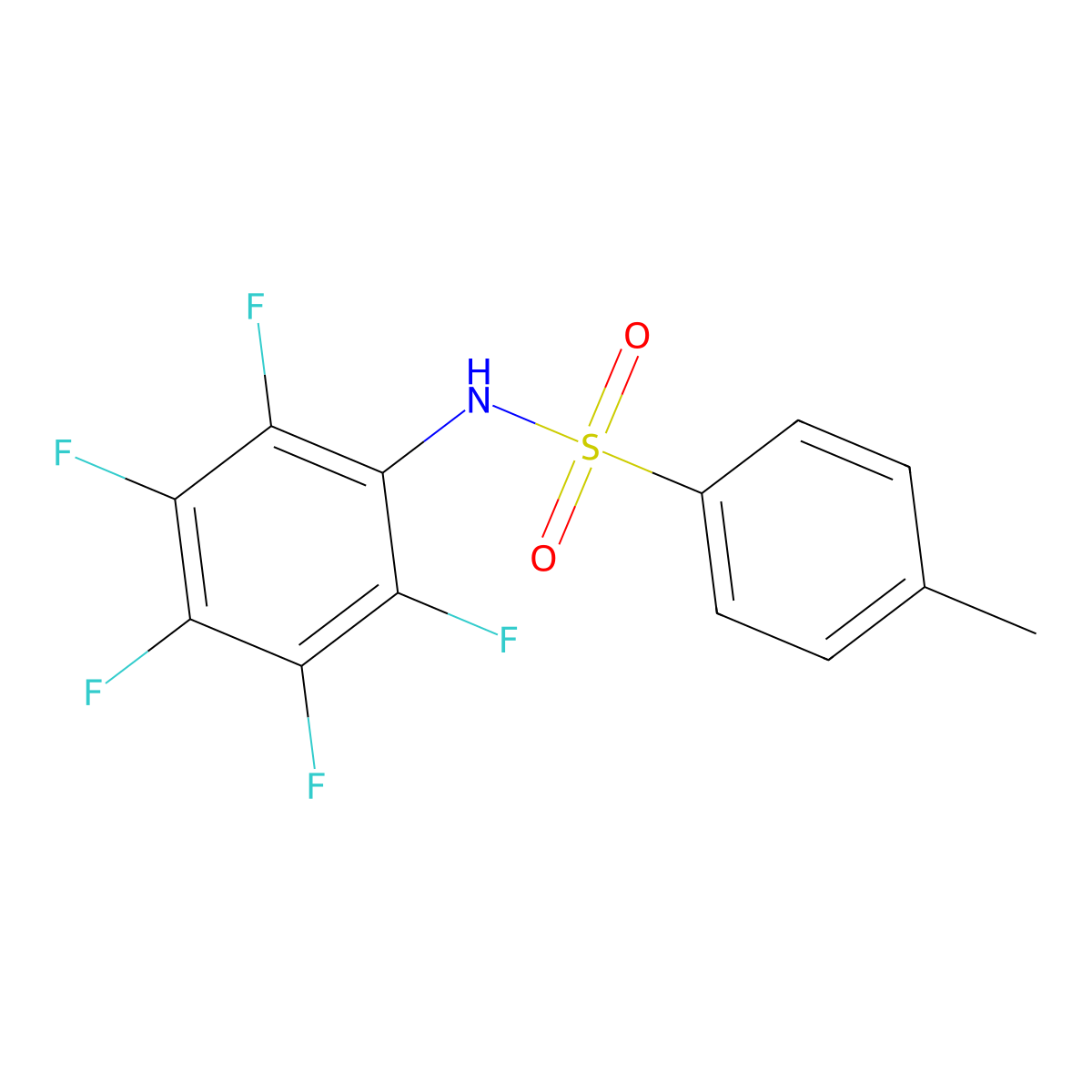4-methyl-N-(2,3,4,5,6-pentafluorophenyl)benzenesulfonamide molecular structure, CAS 118841-85-3