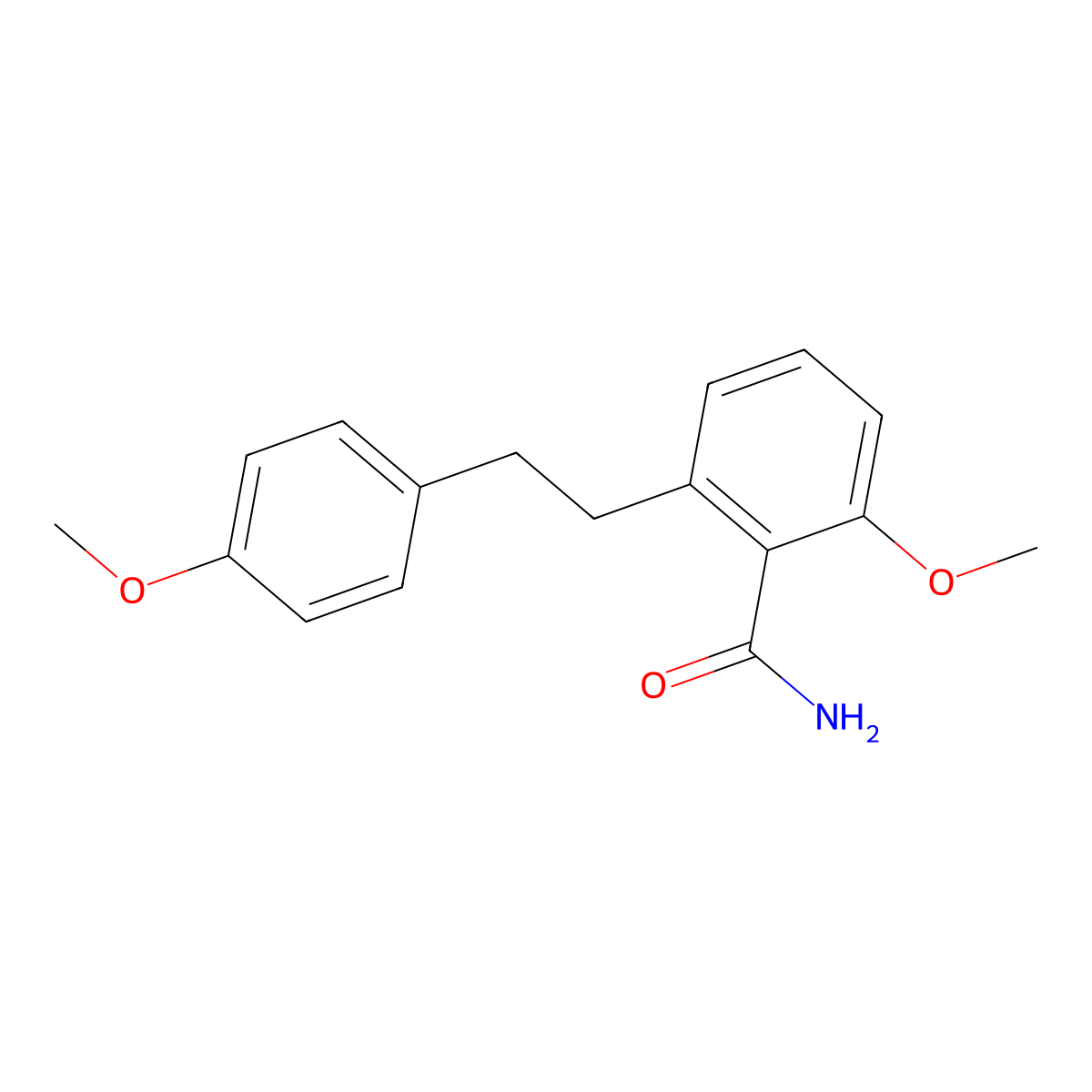 2-Methoxy-6-[2-(4-methoxy-phenyl)-ethyl]-benzamide molecular structure, CAS 118842-95-8